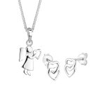 Elli - femme pendentif ange au coeur ludique en argent sterling 925 coffret de bijoux 1 pieces female ...