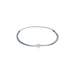 Elli - femmes pendentif c?ur lastique basique avec nylon bleu en argent sterling 925 bracelets 1 pieces ...