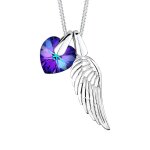 Elli - femme pendentif coeur aile de prcieux cristal en argent sterling 925 colliers 1 pieces female ...