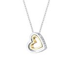 Elli - femmes pendentif c?ur fianailles cristaux en argent sterling 925 colliers 1 pieces female