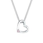 Elli - femmes pendentif coeur avec cristal en argent sterling 925 colliers 1 pieces female