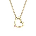 Elli - femmes pendentif coeur avec cristal en argent sterling 925 colliers 1 pieces female