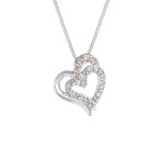 Elli - femmes avec pendentif c?ur connect et cristaux en argent sterling 925 45 cm de long colliers ...