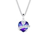 Elli - femmes pendentif c?ur glamoureux avec cristaux en argent sterling 925 colliers 1 pieces female ...