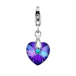 Elli - femmes pendentif coeur glamoureux avec cristal en argent sterling 925 charmes et pendentifs 1 ...
