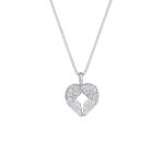 Elli - femmes ailes d'ange pendentif en forme de c?ur en argent sterling 925 colliers 1 pieces female ...
