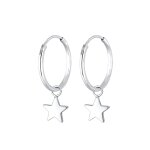 Elli - femme pendentif créole Étoile ludique en argent sterling 925 créoles 1 pieces female Elli - femme pendentif créole Étoile ludique en argent sterling 925 créoles 1 pieces female