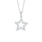 Elli - femmes pendentif toile astro avec cristaux en argent sterling 925 colliers 1 pieces female