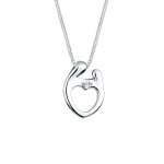 Elli - femmes pendentif fte des mres amour filigrane avec cristal en argent sterling 925 colliers 1 ...