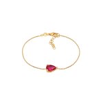 Elli - femmes pendentif goutte avec rubis synthtique rouge en argent sterling 925 plaqu or bracelets ...