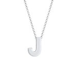 Elli - femme pendentif lettre j initiale - (925 / 1000) argent colliers 1 pieces female