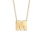 Elli - femme pendentif lettre m initiale - (925 / 1000) argent colliers 1 pieces female