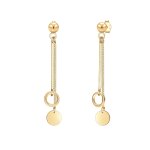 Elli - femmes pendentif d'oreilles chane cercle bton go basique en argent sterling 925 boucles d'oreilles ...