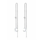 Elli - femmes pendentif d'oreilles demi - lune astro avec cristal en argent sterling 925 boucles d'oreilles ...