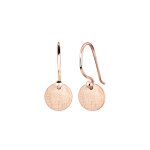Elli - femmes pendentif d'oreilles go plaquette minimaliste tendance mat en argent sterling 925 boucles ...
