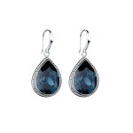 Elli - femmes pendentif d'oreilles goutte lgante avec cristaux en argent sterling 925 boucles d'oreilles ...
