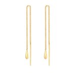 Elli - femmes pendentif d'oreilles goutte pendentif traversante basique en argent sterling 925 boucles ...