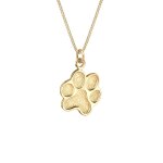 Elli - femmes pendentif patte symbole chien en argent sterling 925 colliers 1 pieces female