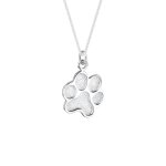 Elli - femmes pendentif patte symbole chien en argent sterling 925 colliers 1 pieces female