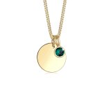 Elli - femme pendentif pierre de naissance fevrier de cristal - (925 / 1000) argent colliers 1 pieces ...