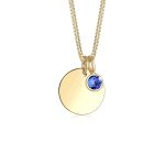 Elli - femme pendentif pierre de naissance fevrier de cristal - (925 / 1000) argent colliers 1 pieces ...