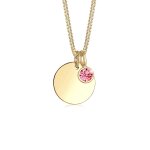Elli - femme pendentif pierre de naissance fevrier de cristal - (925 / 1000) argent colliers 1 pieces ...