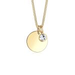 Elli - femme pendentif pierre de naissance fevrier de cristal - (925 / 1000) argent colliers 1 pieces ...