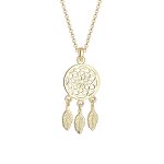 Elli - femmes pendentif plume attrapeur de rves boho en argent sterling 925 colliers 1 pieces female ...