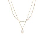 Elli - femmes perles de verre baroque couches avec perle de culture d'eau douce en argent sterling 925 ...