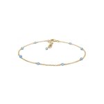 Elli - femmes plage mer boule bleu en argent sterling 925 plaqu or chanes de cheville 1 pieces female ...