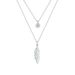 Elli - femmes plume boho avec cristal en argent sterling 925 colliers 1 pieces female