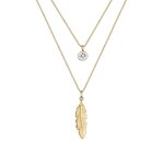 Elli - femmes plume boho avec cristal en argent sterling 925 colliers 1 pieces female