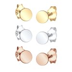 Elli - femmes set de 3 cercle basique tri - color en argent sterling 925 boucles d'oreilles 1 pieces ...