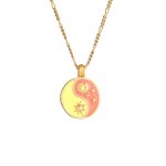 Elli - femmes yin & yang pendentif figaro avec mail en argent sterling 925 plaqu or colliers 1 pieces ...