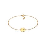 Elli - feuille de trfle porte - de - bonheur filigrane bracelet femme - (925 / 1000) argent plaqu or ...