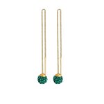 Elli - filigran avec des cristaux boucles d'oreilles femme - (925 / 1000) argent plaqu or boucles d'oreilles ...