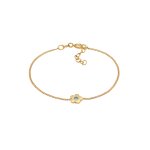 Elli - fleur d'enfant bleue mignonne ajustable avec cristaux en argent sterling plaqu or 925 bracelets ...