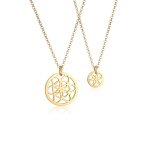 Elli - fleur de la vie pendentif mre enfant ensemble collier femme - (925 / 1000) argent coffret de ...