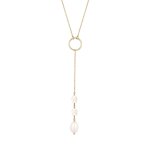 Elli - form de y geo perles de culture d'eau douce femme plaqu or argent (925 / 1000) colliers 1 pieces ...