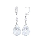 Elli - forme de goutte cristal de roche femme (925 / 1000) argent boucles d'oreilles 1 pieces female