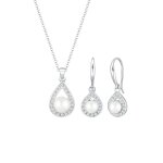 Elli premium - gouttes perles de culture d'eau douce zircone 925 argent coffret de bijoux 1 pieces female ...