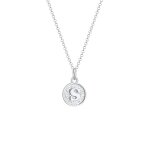 Elli - lettre s pendentif basic collier femme - (925 / 1000) argent colliers 1 pieces female