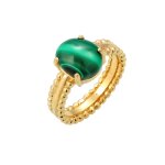 Elli premium - malachite bague femme - (925 / 1000) argent plaqué or bagues 1 pieces female Elli premium - malachite bague femme - (925 / 1000) argent plaqué or bagues 1 pieces female