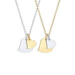 Elli - femmes mre fille set avec pendentif c?ur en bicolore mat en argent sterling 925 colliers 1 pieces ...