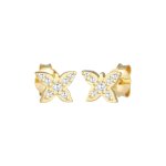 Elli - papillon d'enfant enjoué avec cristaux de zirconium en argent sterling 925 plaqué or boucles d'oreilles ... Elli - papillon d'enfant enjoué avec cristaux de zirconium en argent sterling 925 plaqué or boucles d'oreilles ...