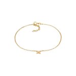 Elli - papillon d'enfant simple t ajustable avec pierres de zirconium en argent sterling 925 plaqu ...