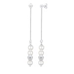Elli - pendante perles synthtiques go boucles d'oreilles femme (925 / 1000) argent 1 pieces female