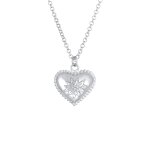 Elli - pendentif c?ur pour femme edelweiss dirndl look en argent sterling 925 plaqu or colliers 1 pieces ...