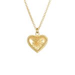 Elli - pendentif c?ur pour femme edelweiss dirndl look en argent sterling 925 plaqu or colliers 1 pieces ...