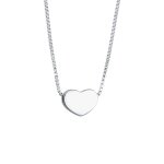 Elli - pendentif coeur basic minimal collier femme - (925 / 1000) argent colliers 1 pieces female
